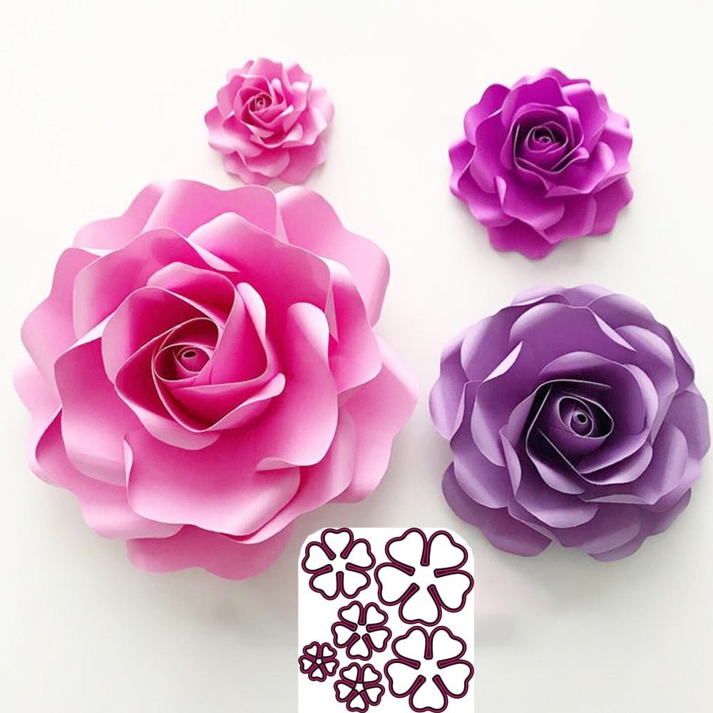 Cutting Dies cut dieNew Design Craft 6pcs flower rose decoration Scrapbooking Album Paper Card Craft Embossing Die Cuts