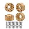 AMK 4pcs Brass Wheel Weights 22mm Wheel Hex Hub Widen Adapter for 1/10 RC Crawler 1.9in/2.2in Wheels Rim Axial SCX10 TRX4 Counterweight