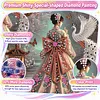 Sakura Garden Hanfu Lady Special Shaped DIY Partial Drill Diamond Painting Kit for Adults Beginners Home Decor Diamonds Paintings Gem Art 30x30cm