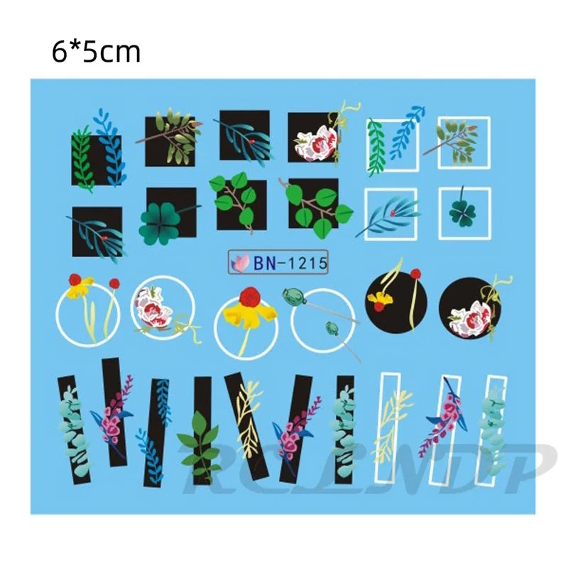 Nail sticker art decoration slider love heart adhesive design Water decals manicure lacquer accessoires polish foil