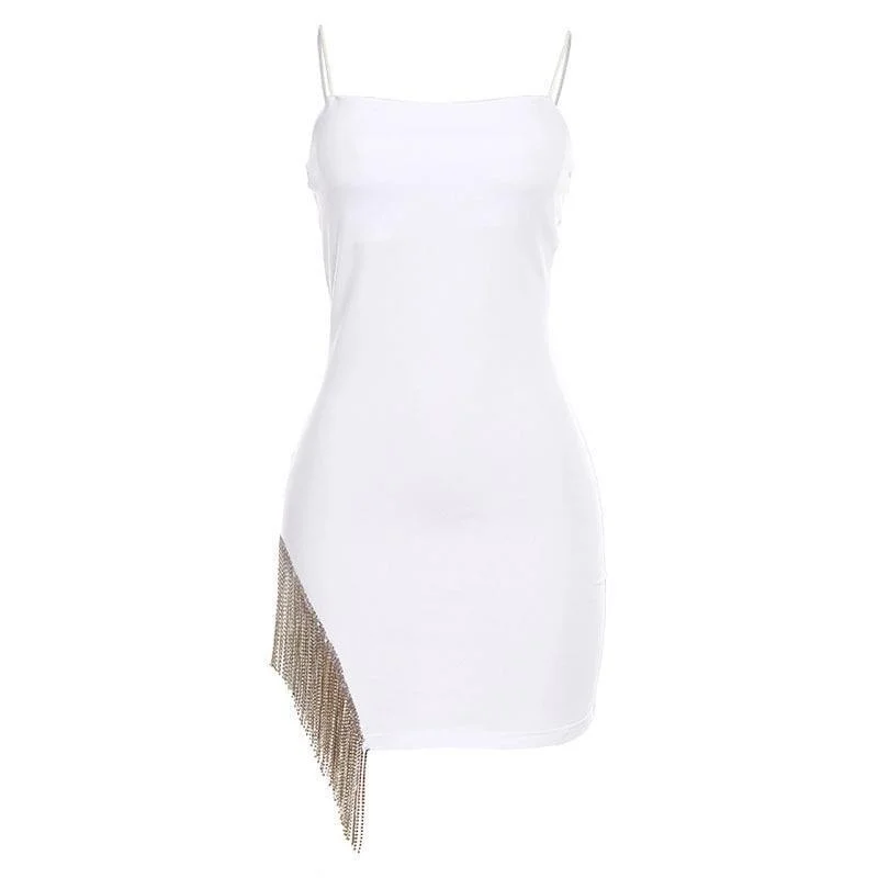 Uveng Uveng Summer New Women's Pendant Hem With A Word Collar Sexy Backless Dress Woman