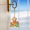 8pcs Christmas Bear DIY Diamond Painting Double Sided Keychains