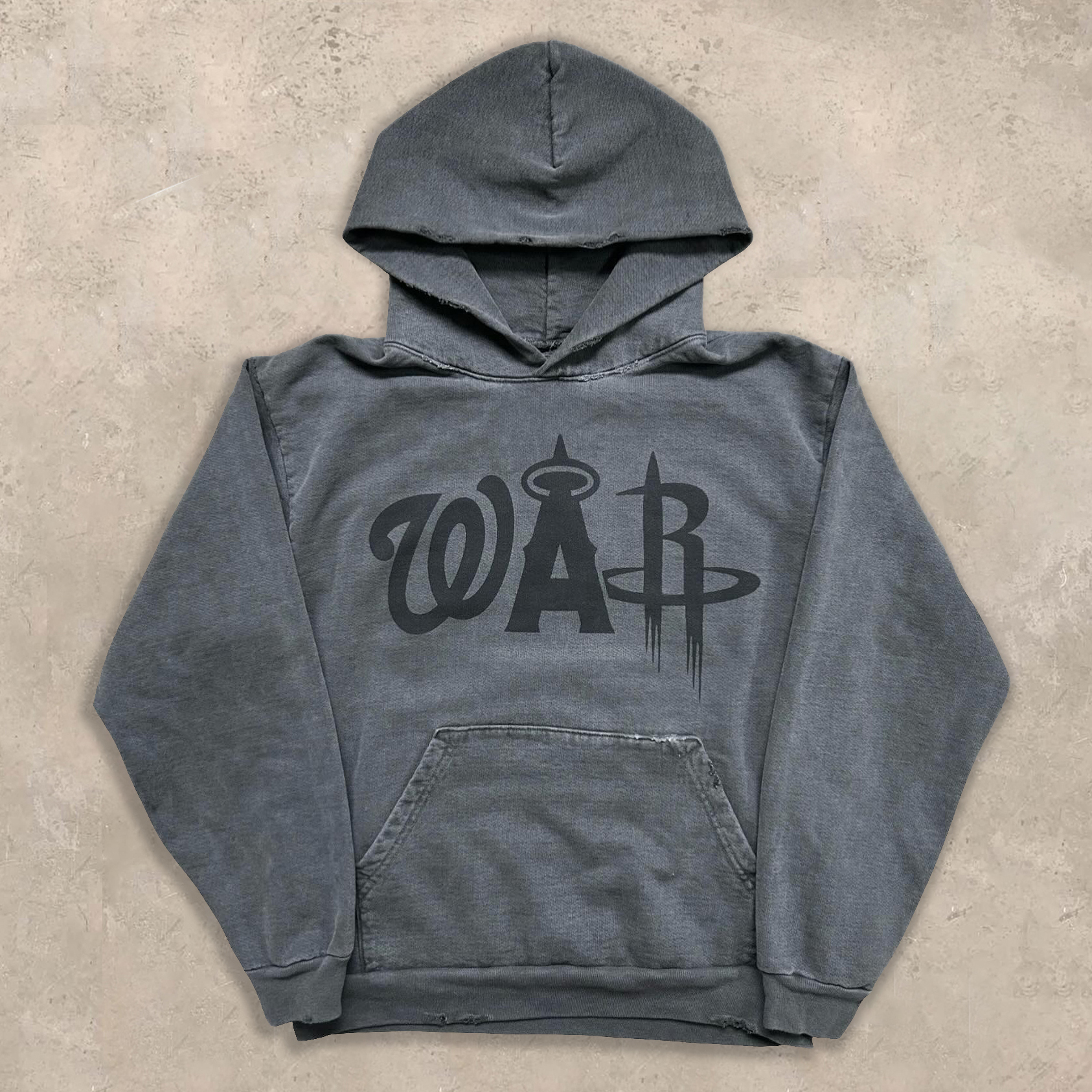 Personalized letter print loose hoodie