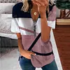 Novas roupas femininas de ver&atilde;o T-shirt de manga curta estampada com z&iacute;per