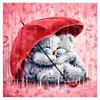 Umbrella  bear - round drill diamond painting - 30*30cm