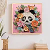 Panda quilling en papier - peinture diamant de forme sp&eacute;ciale - 30*30cm