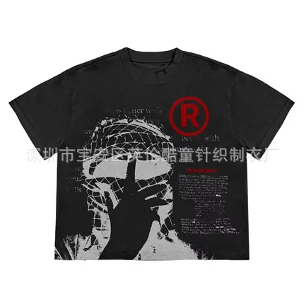 Churchf Churchf Short-Sleeved 2025 New Printed T-Shirt Tops Short-Sleeved Casual Fashion Round-Neck Cotton Short Sleeve