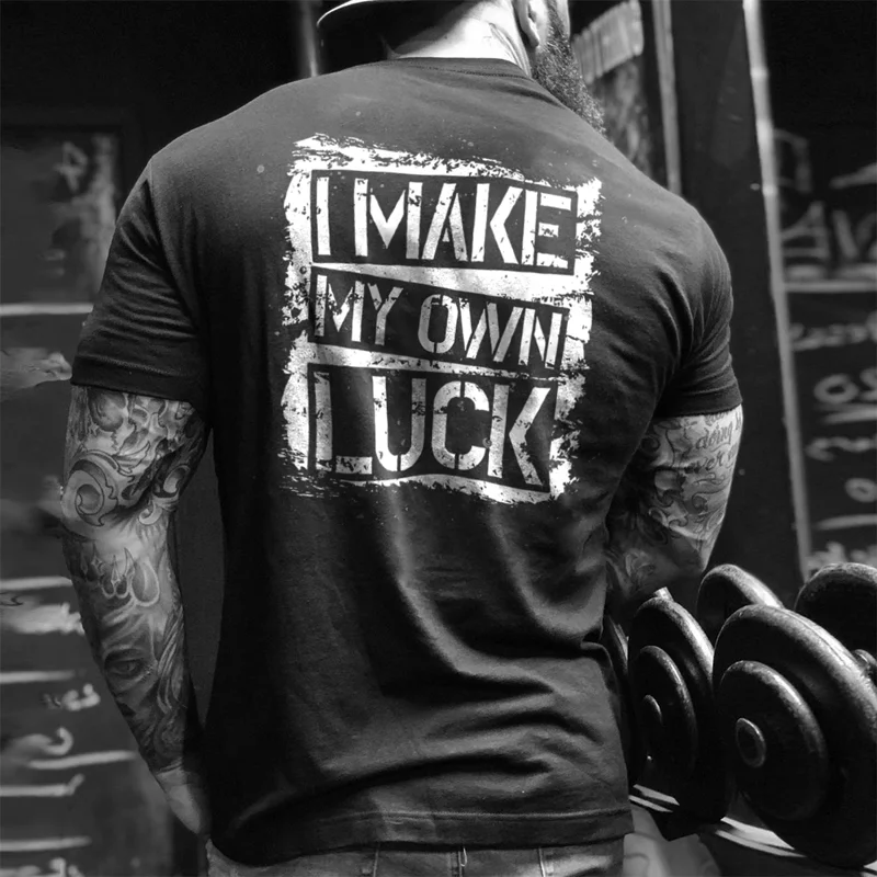 Livereid I Make My Own Luck Print T-shirt - Livereid