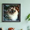Christmas Cat - 11CT Stamped Cross Stitch 45*45cm/17.72*17.72in