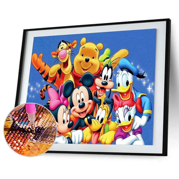 Disney Princess Diamond Painting Stitch Donald Duck Cartoon Mickey