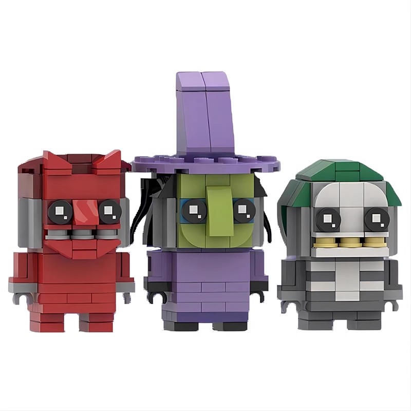 Brickheadz The Nightmare Christmas Halloween Jack DIY Mayor Lock Figures MOC Building Blocks Toys for Children Kids Gifts Bricks