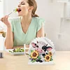 Acrylic Sunflower Cow Diamond Painting Napkin Rack Decor for Home Office Decor