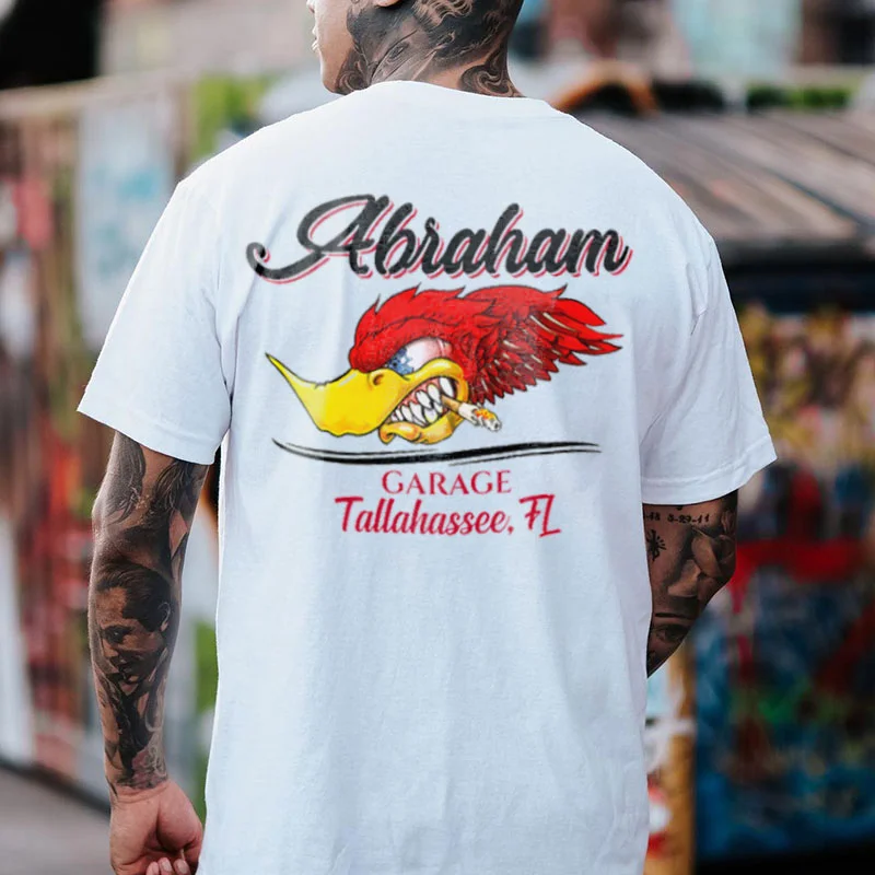 ABRAHAM GARAGE Mr. Horsepower Print Men's T-shirt