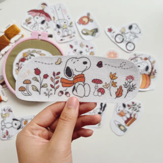 Snoopy Fall Pattern Snoopy Fall Vibe & Mushroom Embroidery Patterns - Stick & Stitch For ...