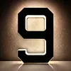 LED Illuminated Modern Address Sign Waterproof Personalized Solar Powered Address Number Dusk To Dawn Adhesive Or Screw Mount for Outside House Light Up Courtyard Hotel Bar
