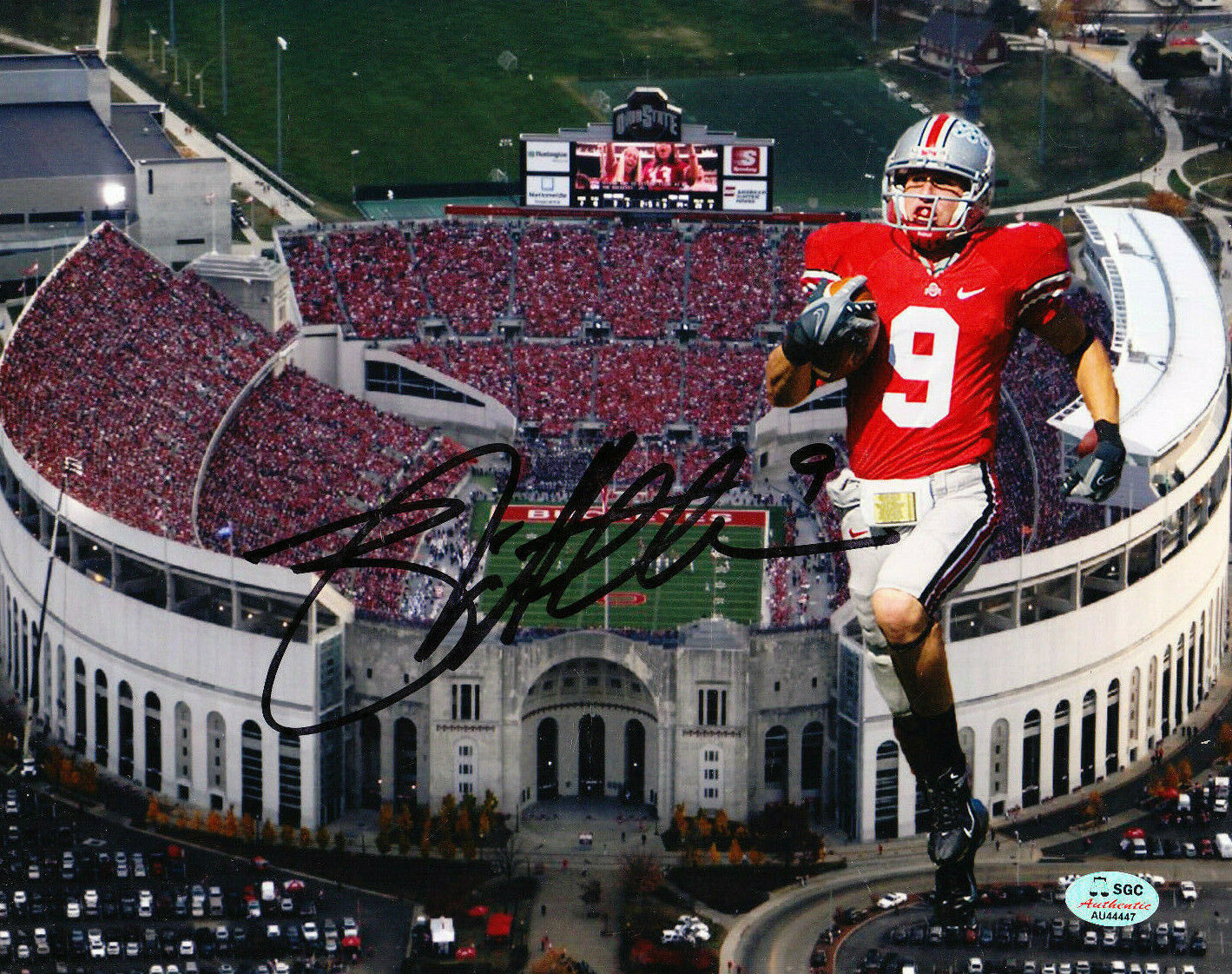 BRIAN HARTLINE AUTOGRAPH SIGNED 8X10 Photo Poster painting COA SGC OHIO STATE BUCKEYES STADIUM