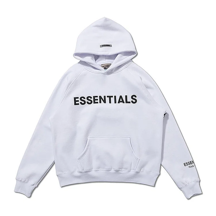Fog Fear of God Hoodie Chest Letter Hoodie Sweater Men and Women Essentials Fleece-Lined Hooded Loose Coat