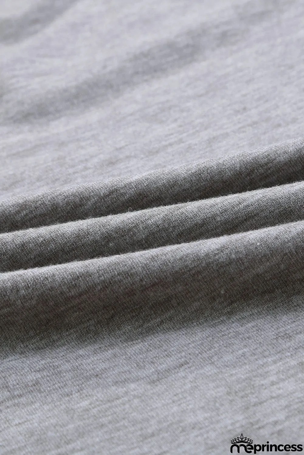 V Neck Stars Print Gray T-shirt