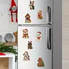 10PCS DIY Pearl Diamond Painting Christmas Fridge Magnets, Sparkling Rhinestone Refrigerator Magnet Craft Kit for Home Decor & Gifts