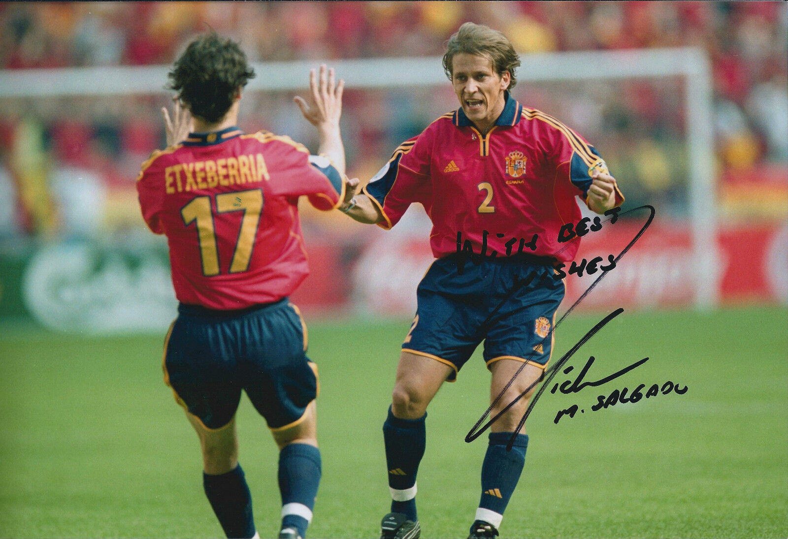 Michel SALGADO Signed Autograph 12x8 Photo Poster painting AFTAL COA Spain Real Madrid La Liga