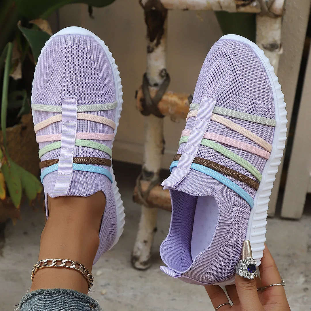 Breakj Breakj Women's Shoes Summer New Flying Shoes Large-Size Leisure Single Shoes Light Pedal Sneakers
