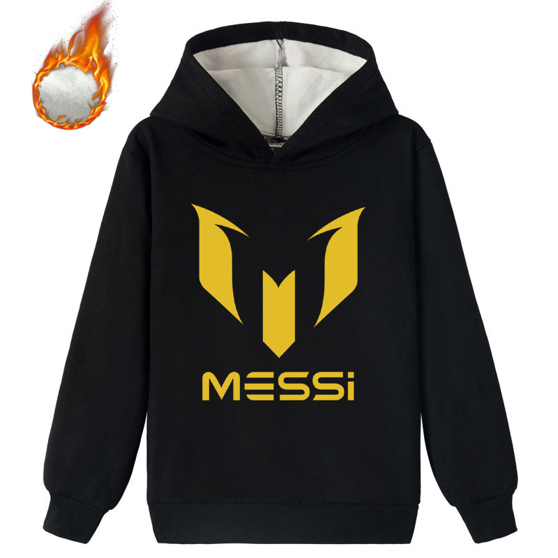 Mayoulove Messi Fleece Hoodie for Boys  Girls - Trendy Sportswear, Perfect Gift for Young Soccer Fans-Mayoulove