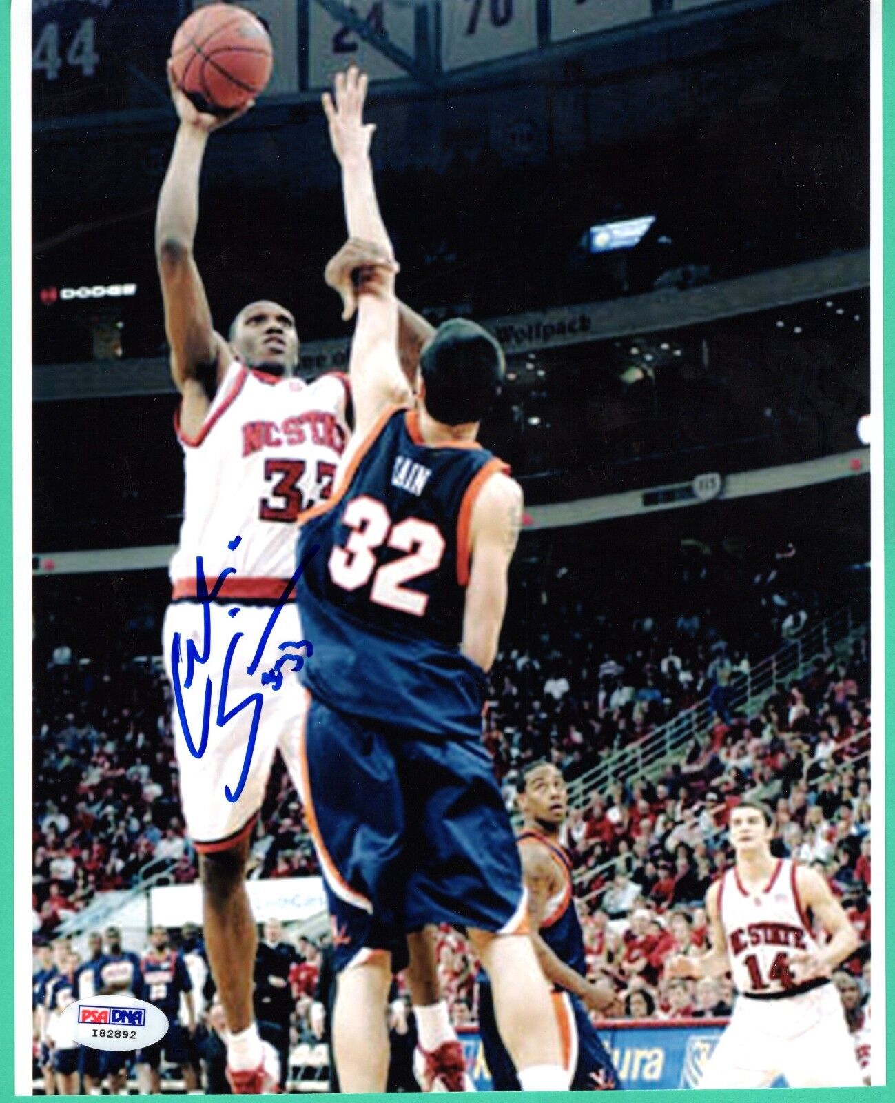 Cedric Simmons Basketball NC State Hand Signed Autograph 8x10 Photo Poster painting PSA/DNA COA