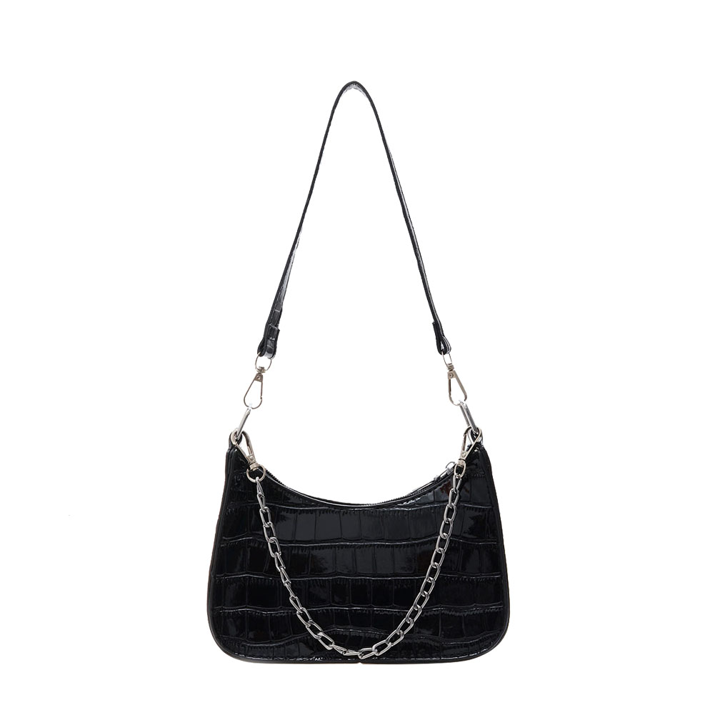 

Retro Alligator PU Leather Underarm Totes Casual Chain Shoulder Bags, White, 501 Original