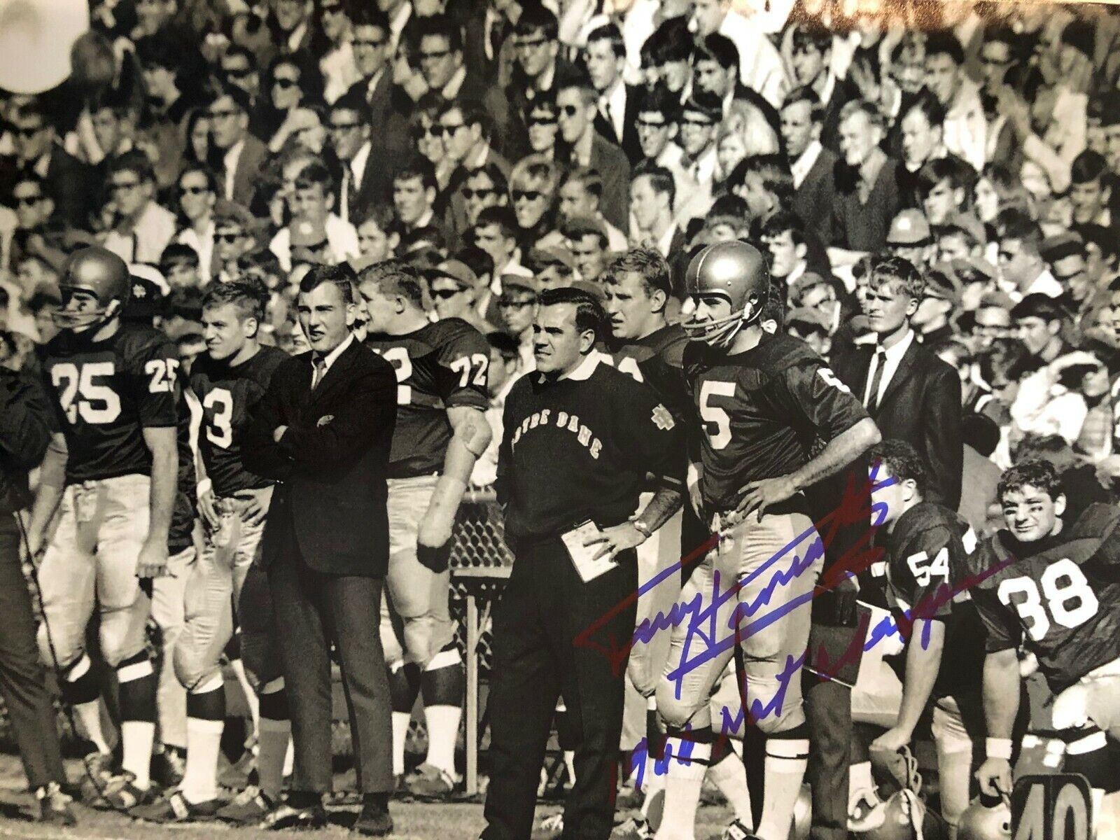 Autographed Terry Hanratty University of Notre Dame 11x14 Photo Poster painting - w/COA