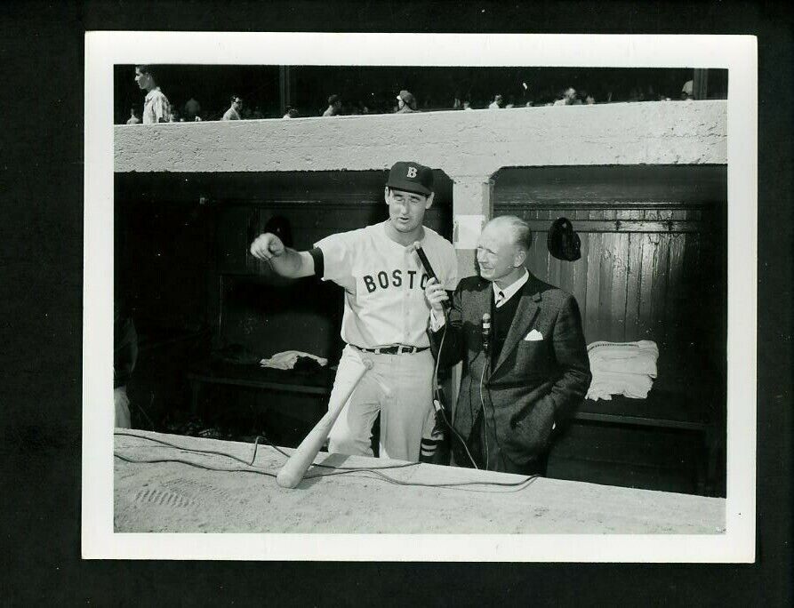 Ted Williams & Red Barber 1960 Type I Louis Requena Press Original Photo Poster painting Red Sox