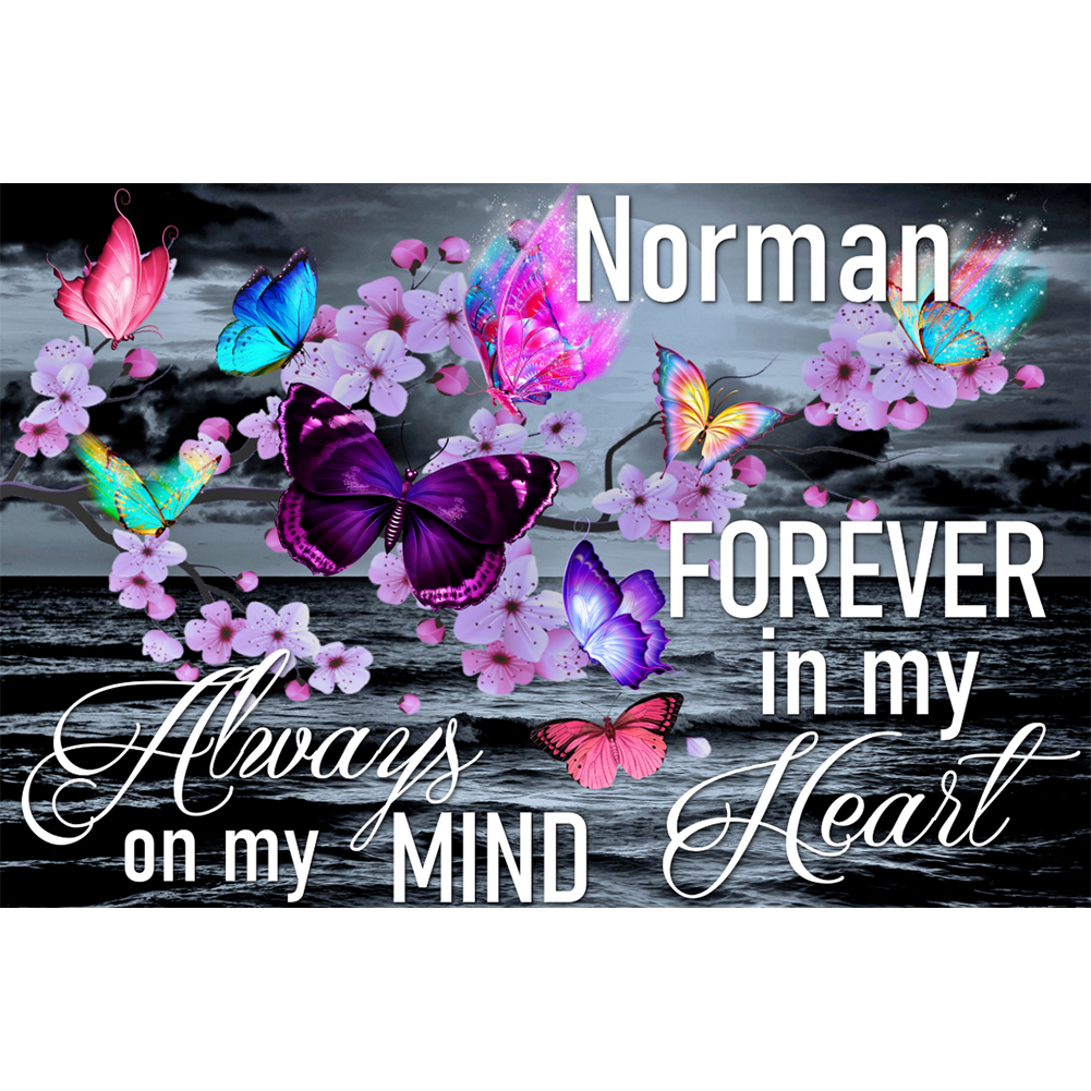 

40*30CM - Round Drill Diamond Painting - Norman in My Heart, 501 Original