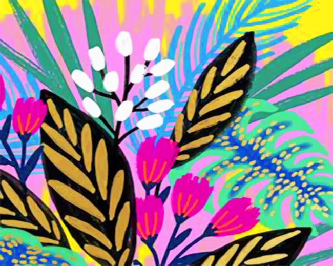 

Jungle Leaves – Abstract Paint By Numbers - 40*50CM, 501 Original