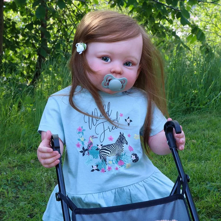 GSBO-Cutecozylife-20'' Lifelike Awake Gertie Realistic Vinyl Reborn Baby Doll Girl