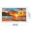 Sunset At Sea-16CT Stamped Cross Stitch Egyptian Cotton 55*36cm/21.65*14.17in