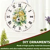 2D DIY Acrylic Bouquet Diamond Painting Clock Pendant w/ Clock Function Wall Art