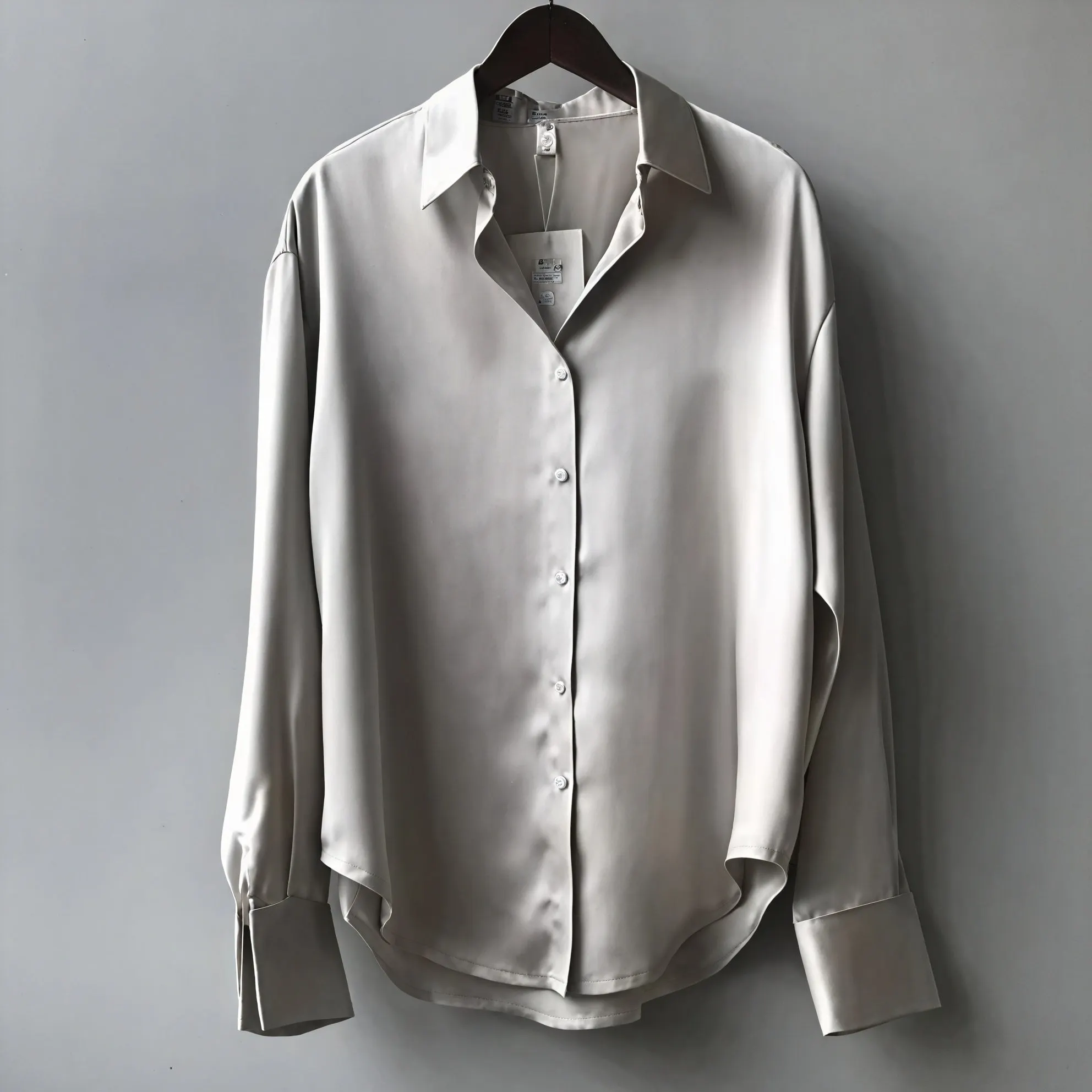 Olive | Elegant Fit Satin Blouse with Soft Sheen - Image 3