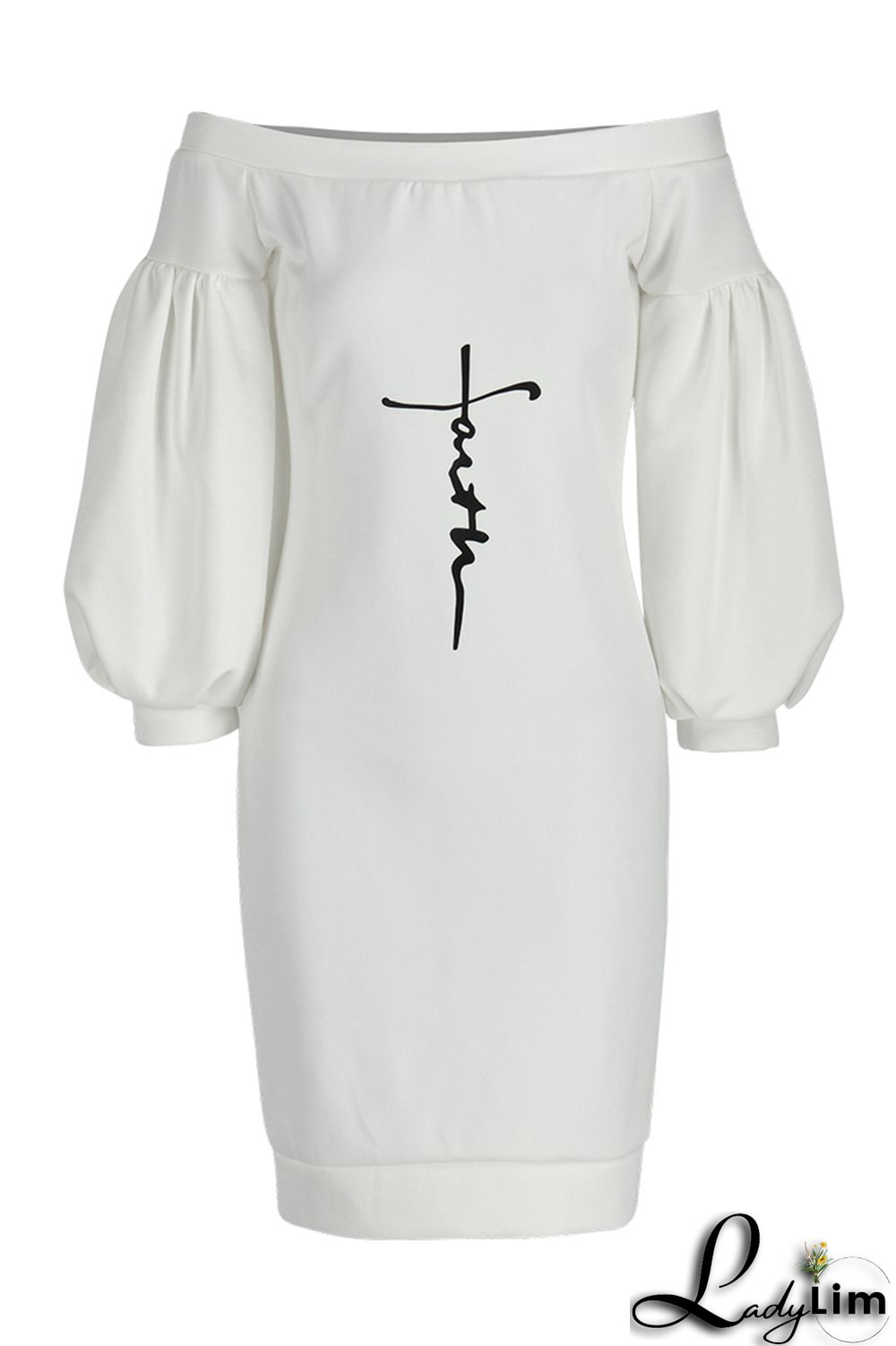 Red Fashion Casual Print Backless Off the Shoulder Dresses