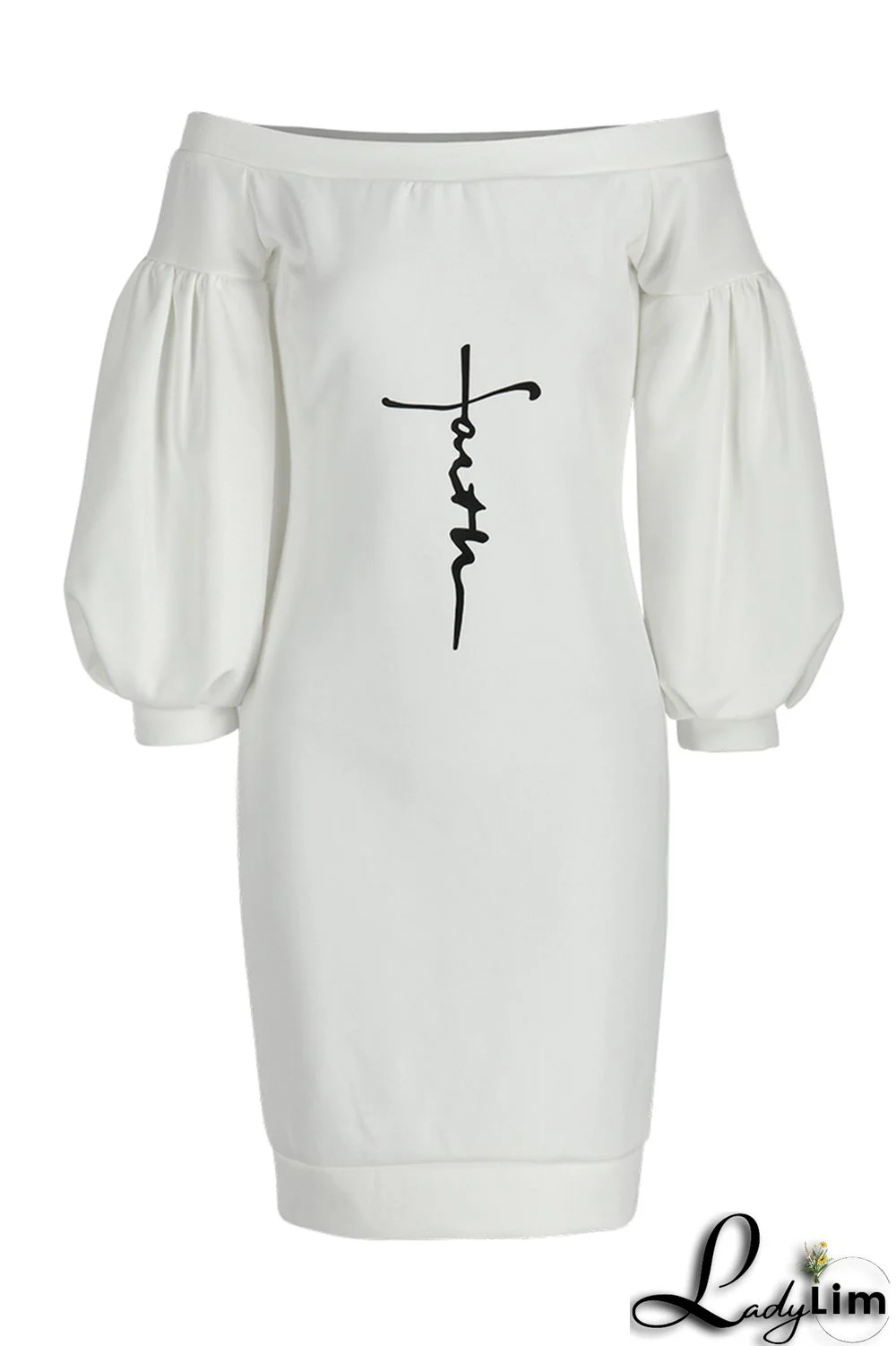 Red Fashion Casual Print Backless Off the Shoulder Dresses