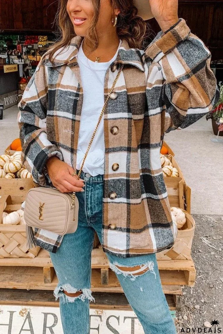 Women's Plaid Jacket Coat