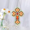 5D DIY Special Shaped Diamond Painting Cross Hanging With Lamp String Kit