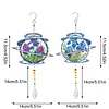 2pcs DIY Diamond Painting Flower Wind Chimes Crystal Window Suncatcher Craft Set Birthday Gifts Home Garden Decor