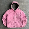 Solid Color Long Sleeve Zipper Plush Hooded Jacket