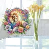 Diamond Painting Acrylic Flower and Tiger Hanging Pendant for Home Decoration