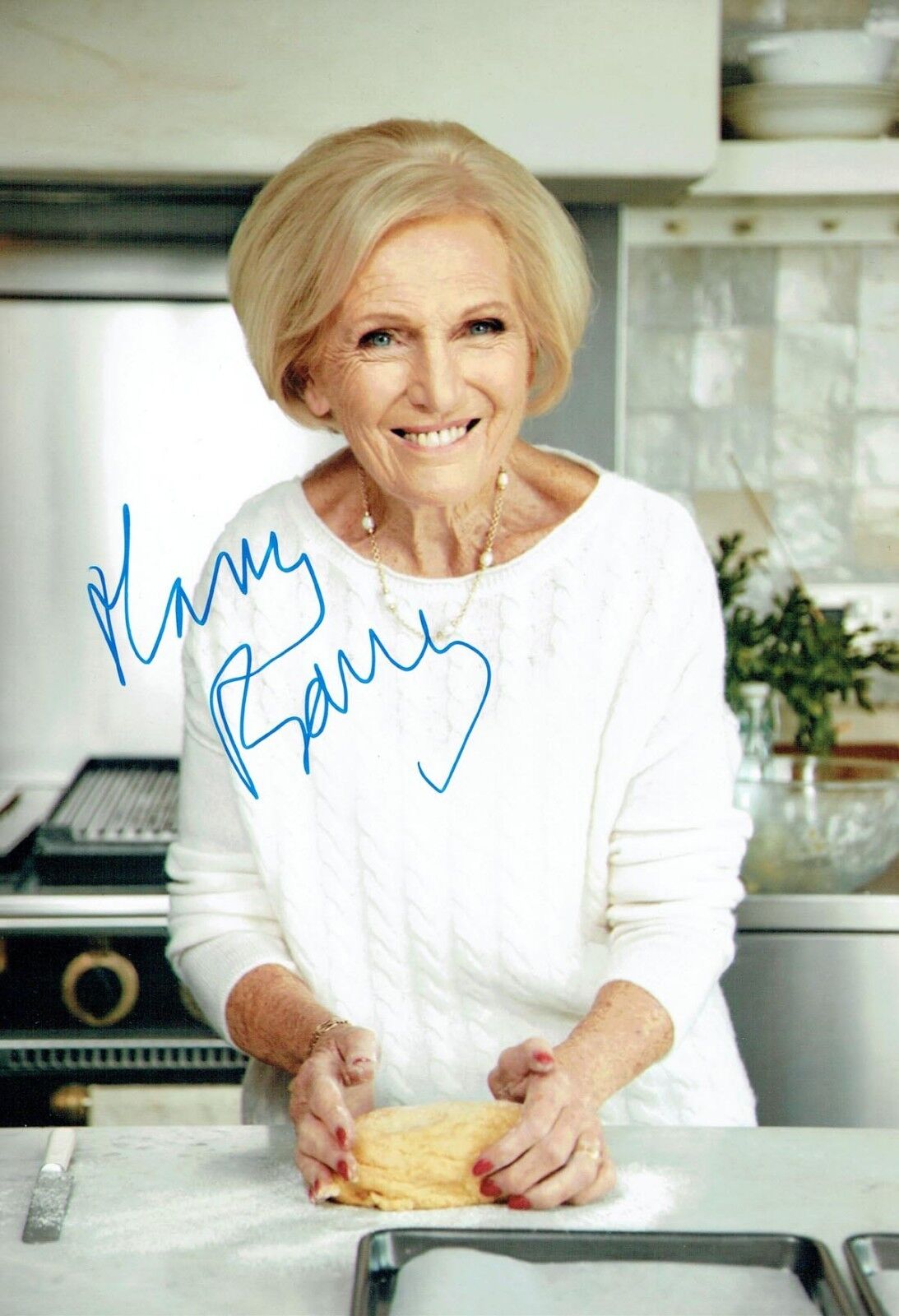 Mary BERRY SIGNED Autograph 12x8 Photo Poster painting 2 AFTAL COA British Bake Off TV Chef