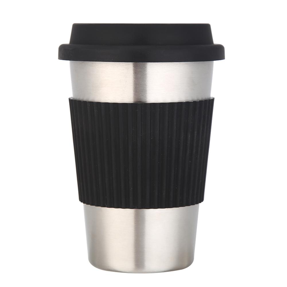 

500Ml Stainless Steel Water Cup Non-Slip Tea Mug Insulated Cups, Black, 501 Original