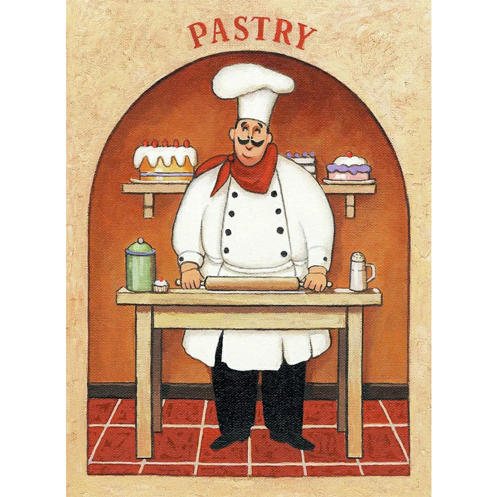 

Chef - Round Drill Diamond Painting - 30*40CM, 501 Original