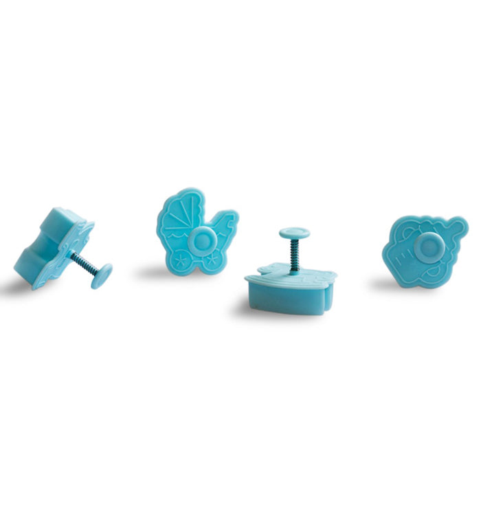 4Pcs/Set Baby Shower Fondant Plunger Cutter Cake Decorating Mould