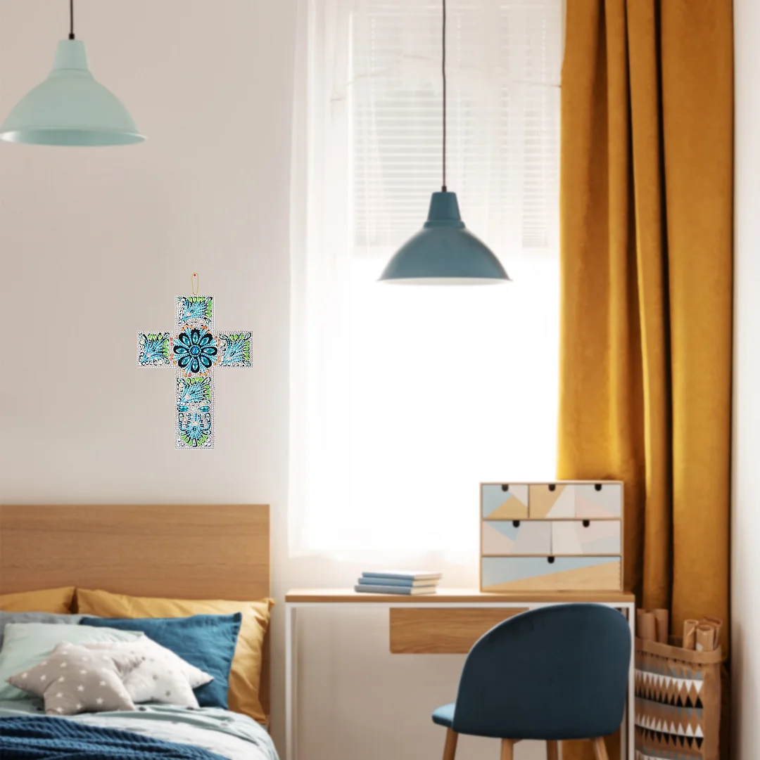 DIY Diamond Cross Home Decoration Pendant(Single Side)