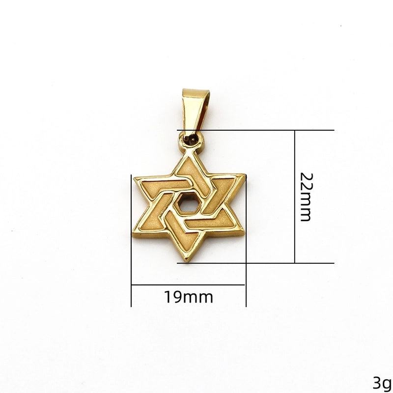 1 Piece 14.5mm*23.5mm 16.5mm*31mm 17mm * 21.5mm 304 Stainless Steel K Gold Plated Hexagram Rose Flower Pendant Jewelry Accessories