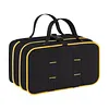 Roll Up Tool Bag with 3 Clear Window Cases Detachable Oxford Fabric Tri-fold Tool Bag Organizer Ideal for Crafts DIY Repair Men